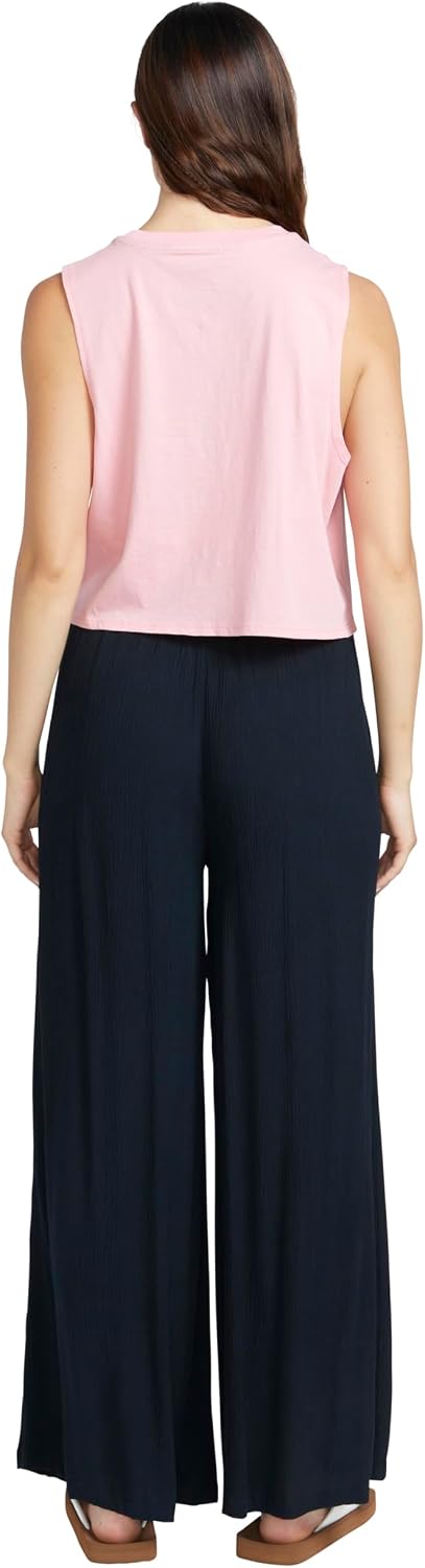 Volcom Women's Stoneshine Junki Wide Leg Beach Pant Black 1