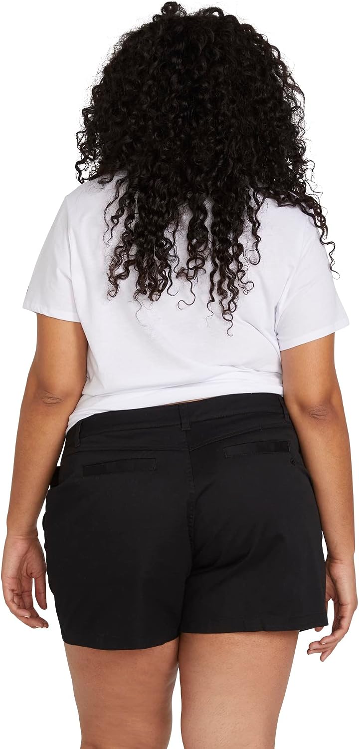 Volcom Women's Frochickie 3" Chino Short (Regular & Plus Size) Black