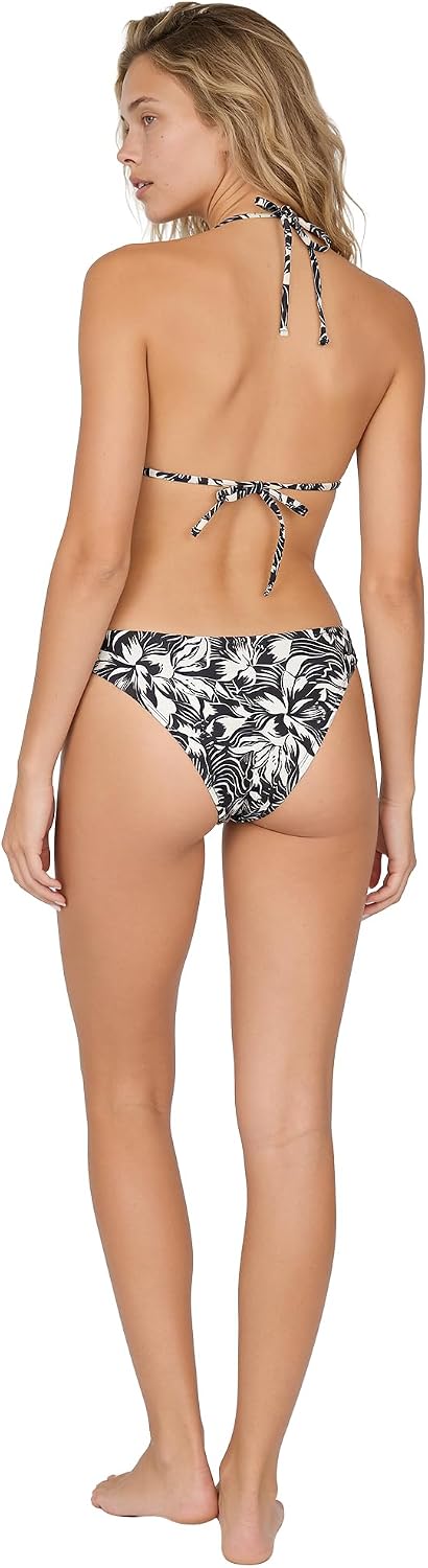 Volcom Women's Tri Bikini Top – Sustainable Slide-tri Swim Top with Adjustable Halter and Removable Cups BlackCream