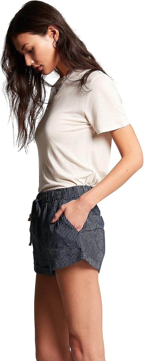 Volcom Women's Sunday Strut Elastic Waist Short Engineer Stripe
