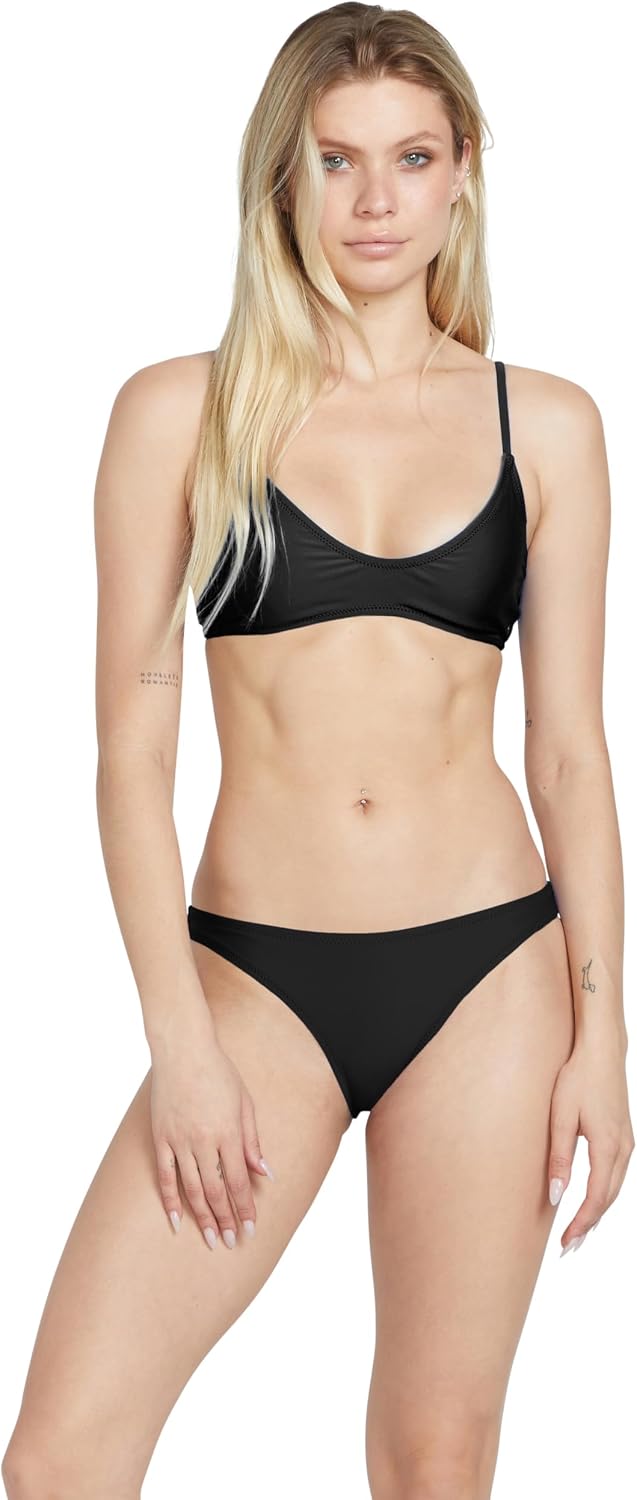 Volcom Women's Simply Solid Full Bikini Bottom (Regular & Plus Size) initial