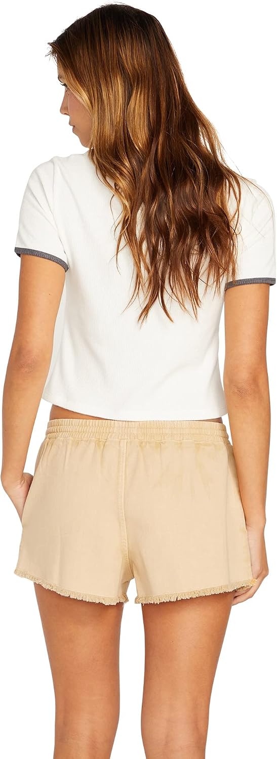 Volcom Women's Strutin Stone Elastic Waist Short Hazelnut