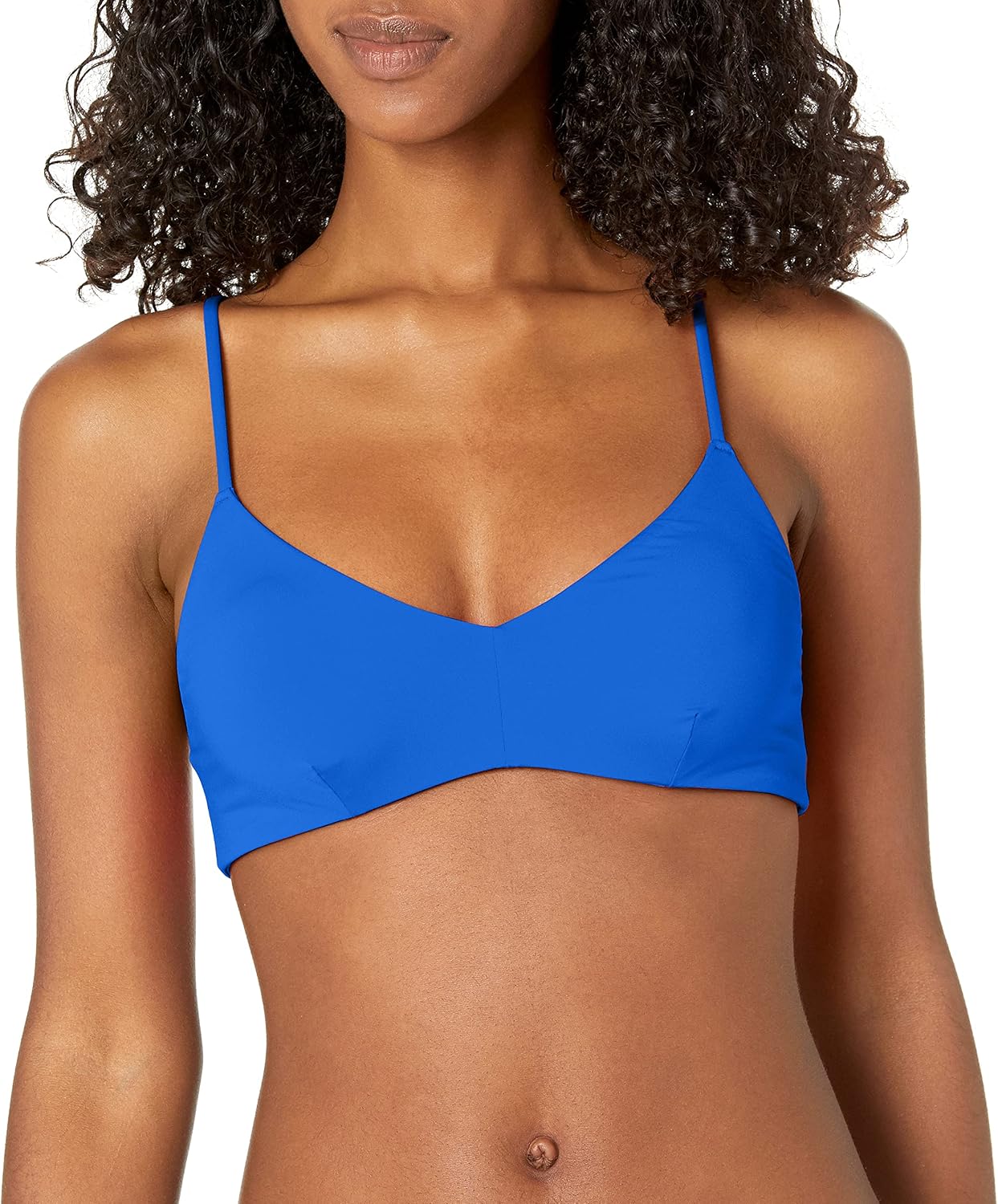 Volcom Simply Seam Less Vneck Bikini Top Swimwear Marina Blue