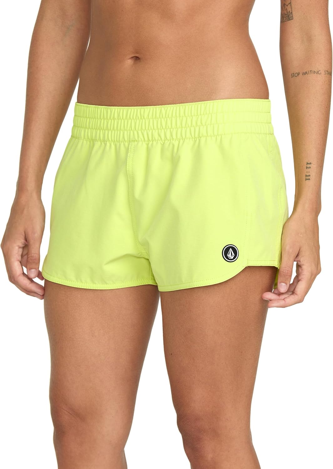 Volcom Women's 2-inch Swim Boardshorts – Lightweight 4-Way Stretch Surf Shorts with UPF 50+ and Recycled Fabric Island Green