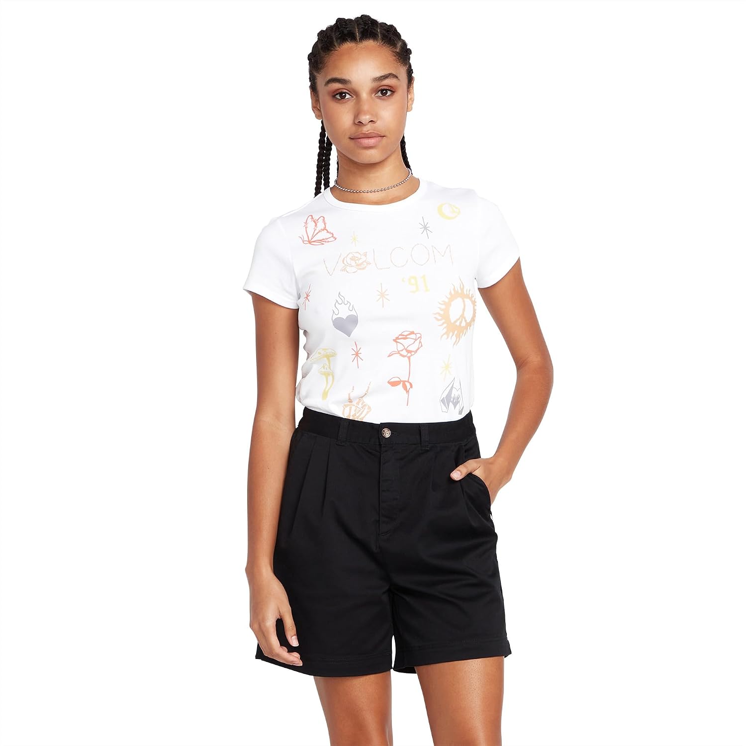 Volcom Women's Frochickie Trouser Short Black
