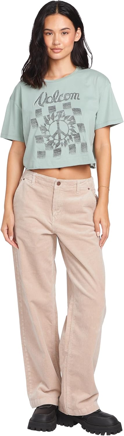 Volcom Women's 1991 Stone Low Rise Denim Jean Pant Mushroom