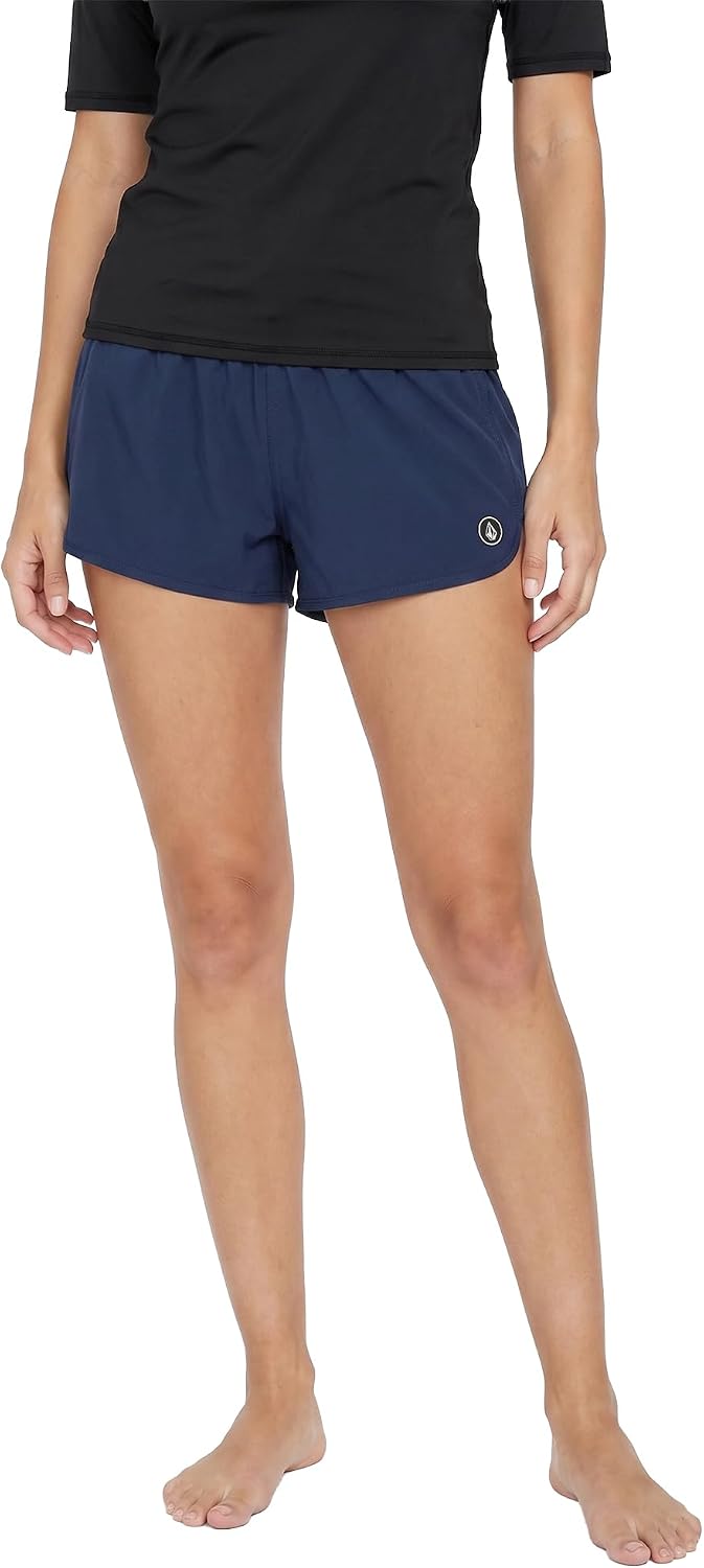 Volcom Women's 2-inch Swim Boardshorts – Lightweight 4-Way Stretch Surf Shorts with UPF 50+ and Recycled Fabric Navy