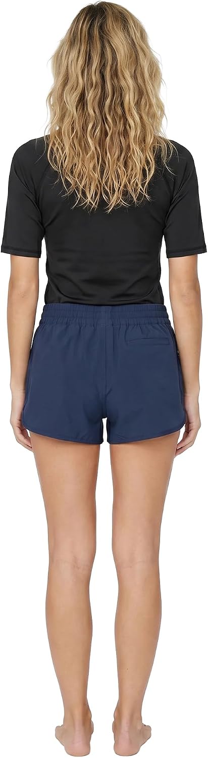 Volcom Women's 2-inch Swim Boardshorts – Lightweight 4-Way Stretch Surf Shorts with UPF 50+ and Recycled Fabric Navy