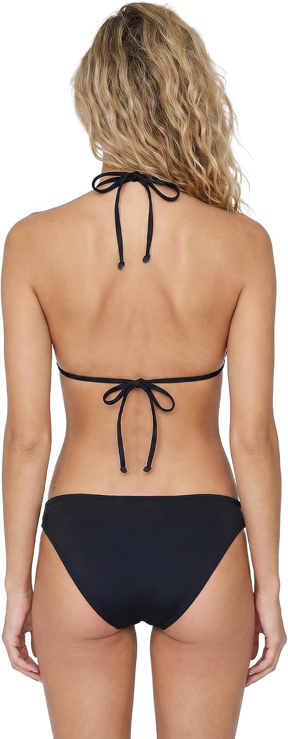 Volcom Women's Full Bikini Bottom – Low-Rise Swim Bottom with Full Coverage, Made from Recycled Fabric Black