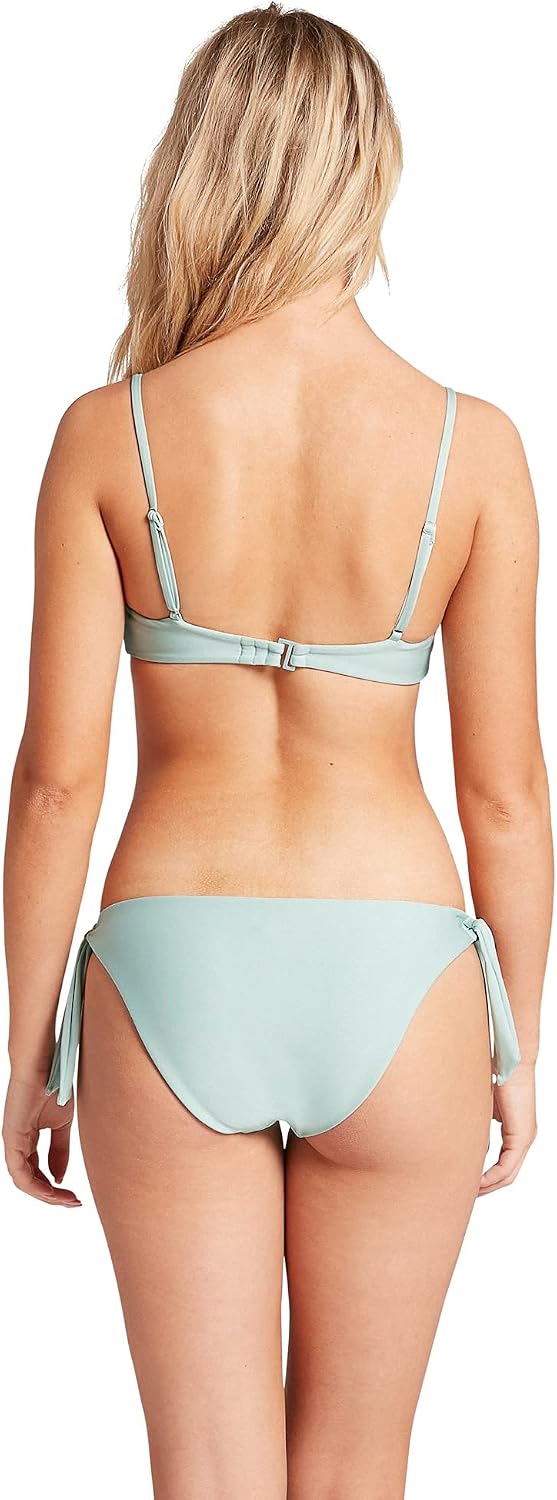 Volcom Women's Full Bikini Bottom – Low-Rise Swim Bottom with Full Coverage, Made from Recycled Fabric Blue Fog
