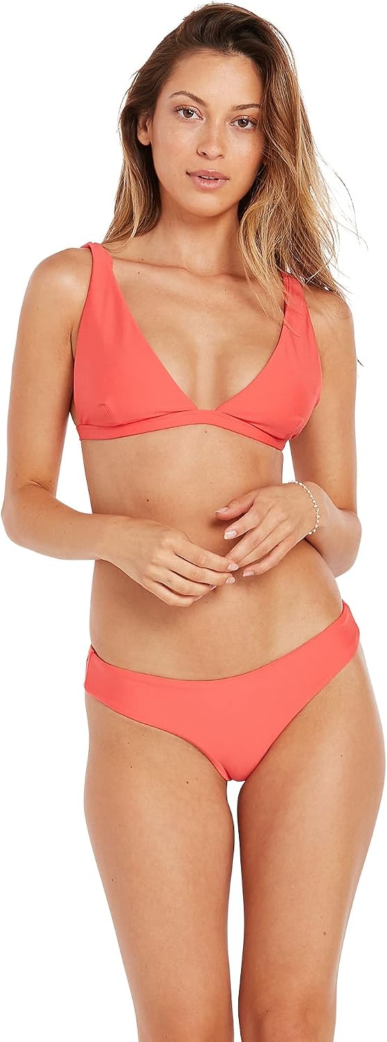 Volcom Women's Simply Seamless Cheeky Bikini Bottom (Regular & Plus Size) Pistol Punch