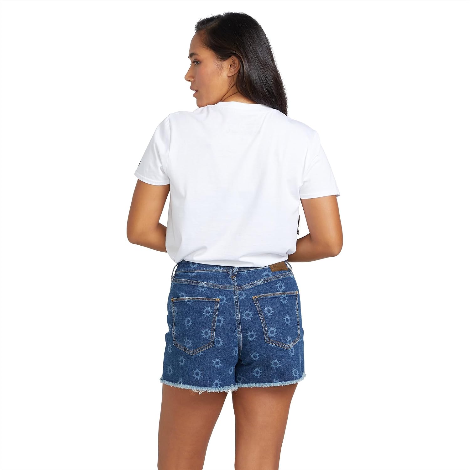 Volcom Women's Stone Step High Rise Denim Short Ltwt Vintage