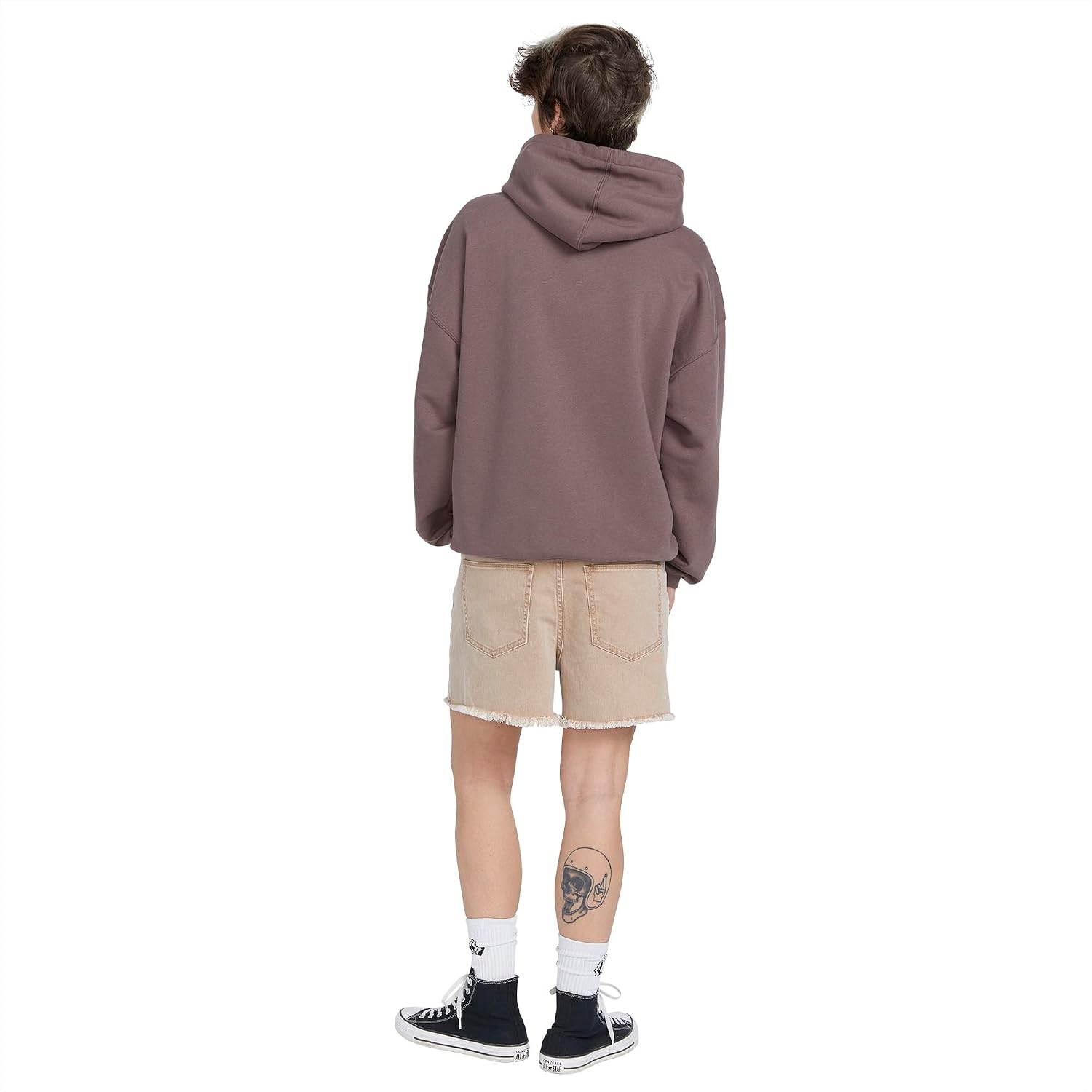 Volcom Women's Stone Step High Rise Denim Short Mocha