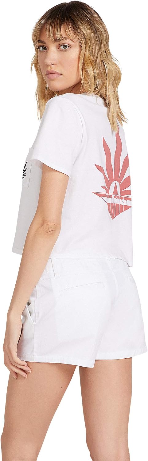 Volcom Women's Frochickie 3" Chino Short (Regular & Plus Size) White