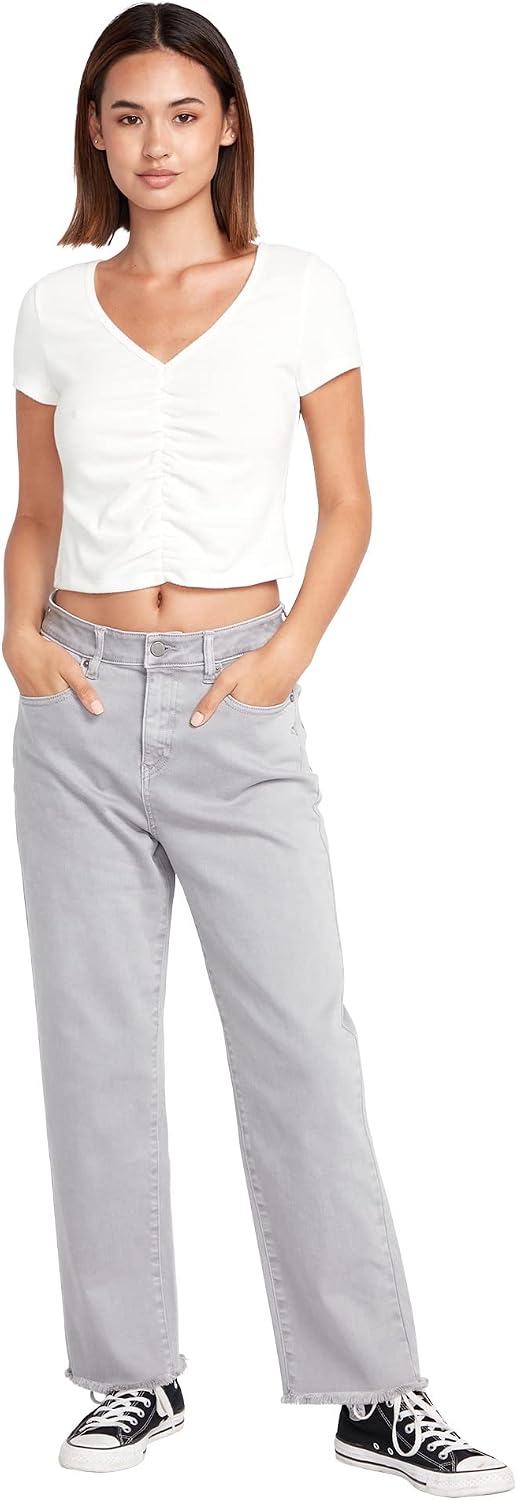 Volcom Women's Stone Step High Rise Denim Jean Pant Moonbeam