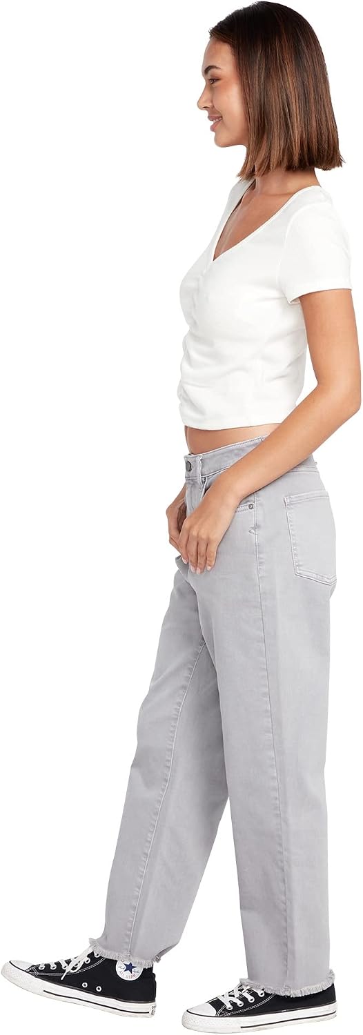 Volcom Women's Stone Step High Rise Denim Jean Pant Moonbeam