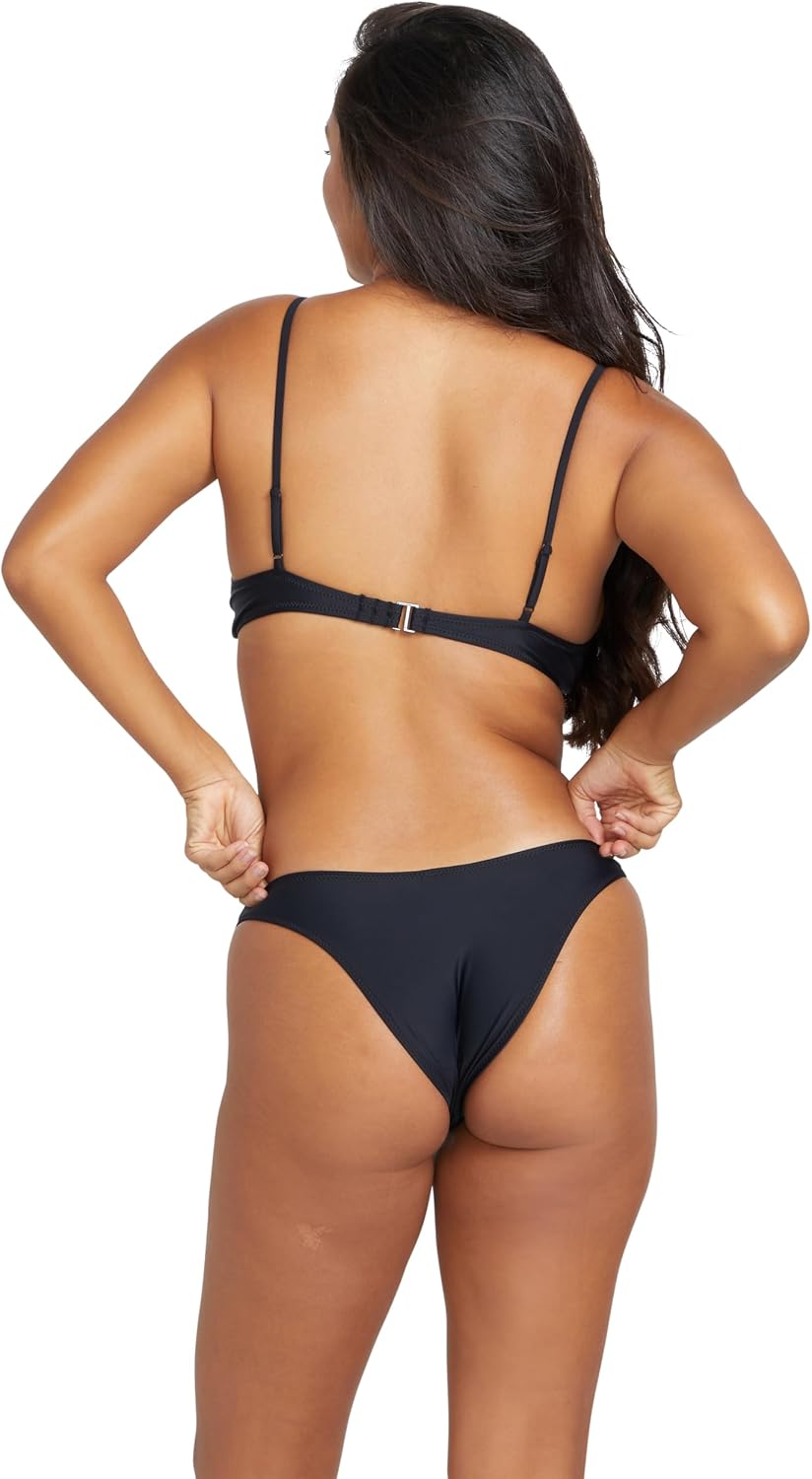 Volcom Women's Simply Solid V Beach Pant Bikini Bottom Caviar