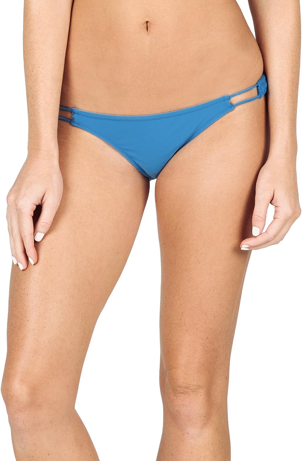 Volcom Women's Full Bikini Bottom – Low-Rise Swim Bottom with Full Coverage, Made from Recycled Fabric Bright Blue