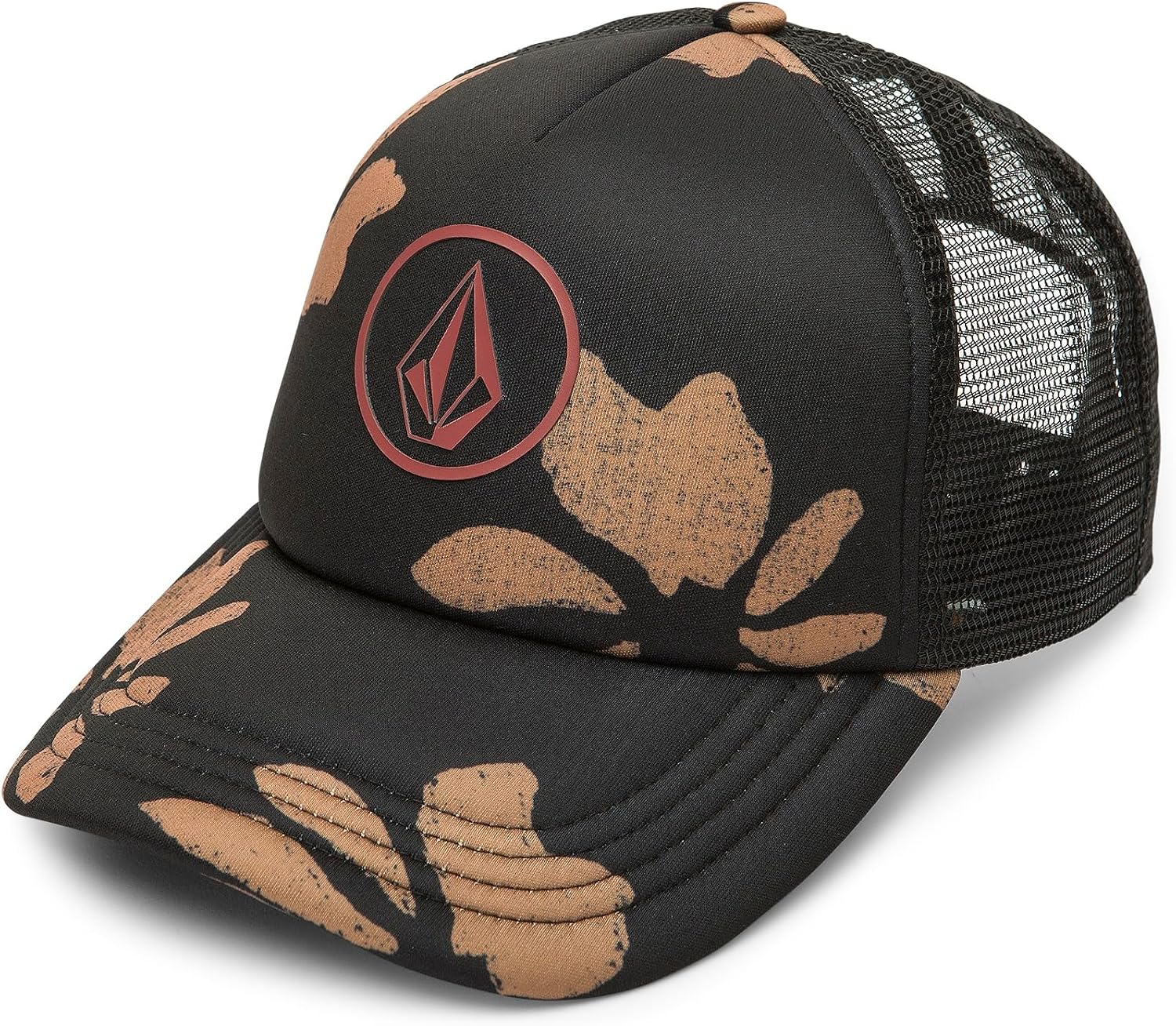 Volcom Women's Into Paradise Trucker Foam Snapback Hat Vintage Brown 324