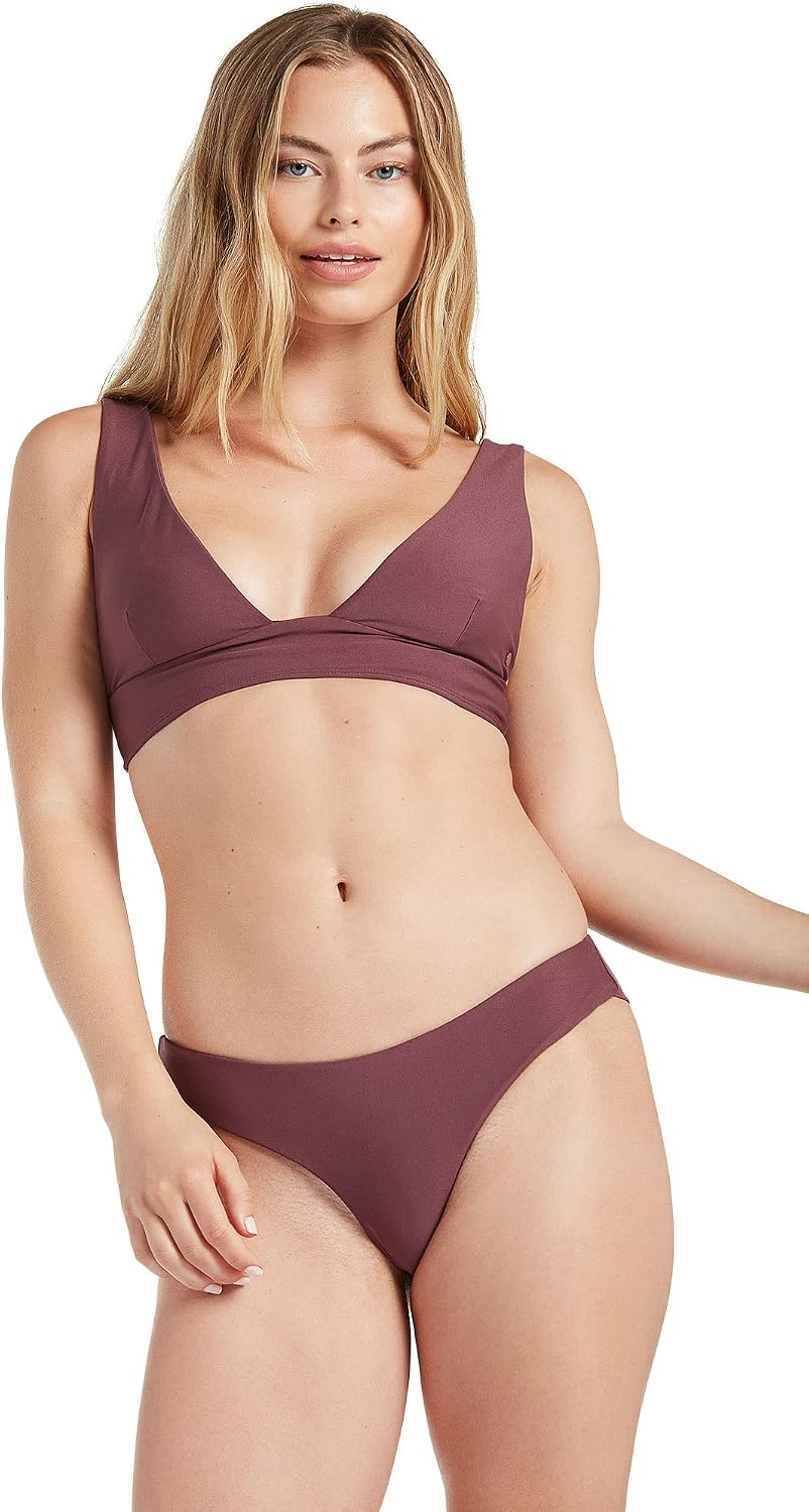 Volcom Simply Seamless Halter Bikini Top Eggplant