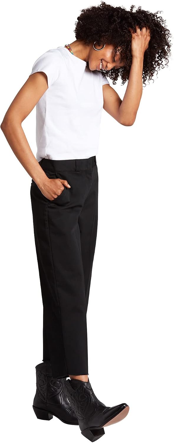 Volcom Women's Whatwhat Oversized Boyfriend Chino Pant Black