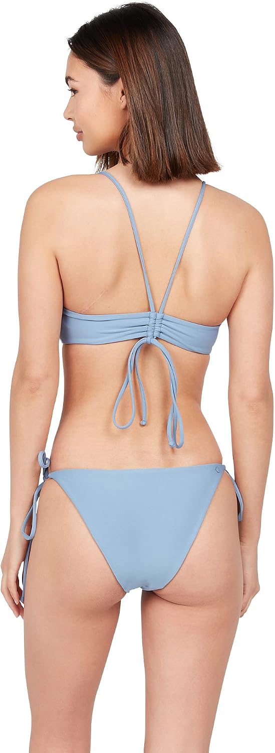 Volcom Women's Women's Simply Solid Scoop Neck Bikini Top Neck Bikini Top Aqua