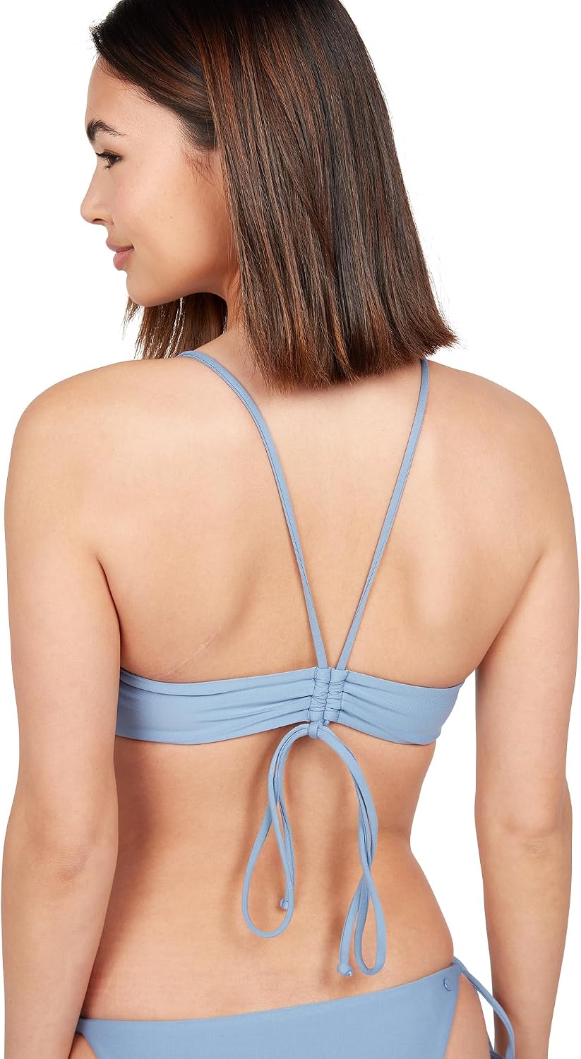 Volcom Women's Women's Simply Solid Scoop Neck Bikini Top Neck Bikini Top Aqua