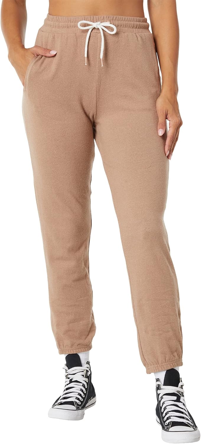 Volcom Women's Lived In Lounge Fleece Sweatpants (Regular & Plus Size) Vintage Brown
