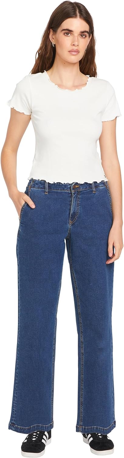 Volcom Women's 1991 Stone Low Rise Denim Jean Pant Ltwt Vintage