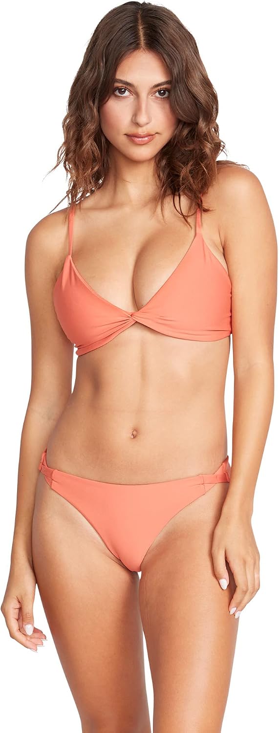 Volcom Women's Simply Solid Full Bikini Bottom (Regular & Plus Size) Cotta