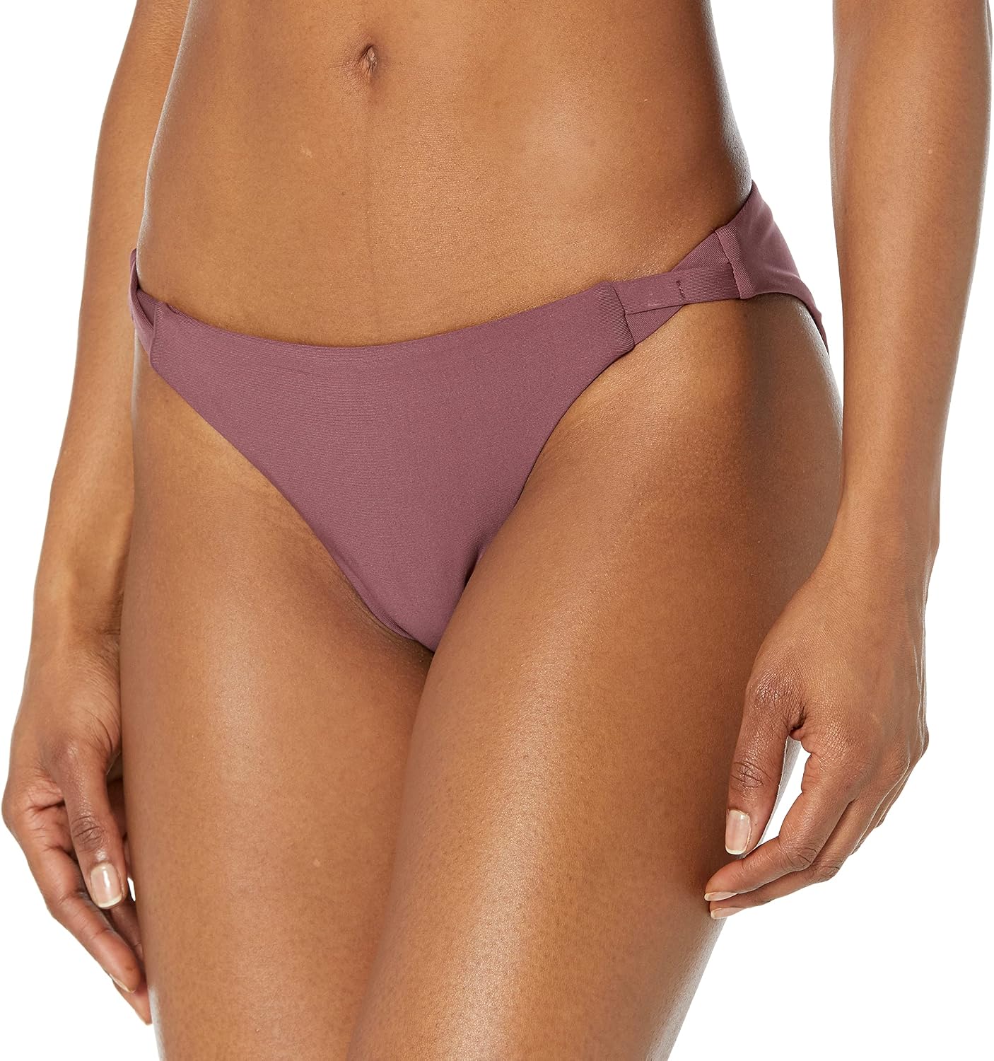 Volcom Women's Simply Solid Full Bikini Bottom (Regular & Plus Size) Eggplant