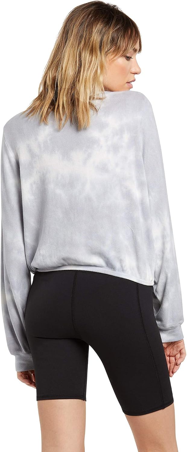 Volcom Women's Lived In Lounge Crew Neck Fleece Sweatshirt Multi