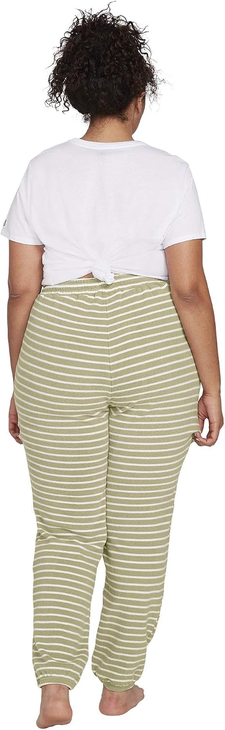 Volcom Women's Lived In Lounge Fleece Sweatpants (Regular & Plus Size) Dusty Green
