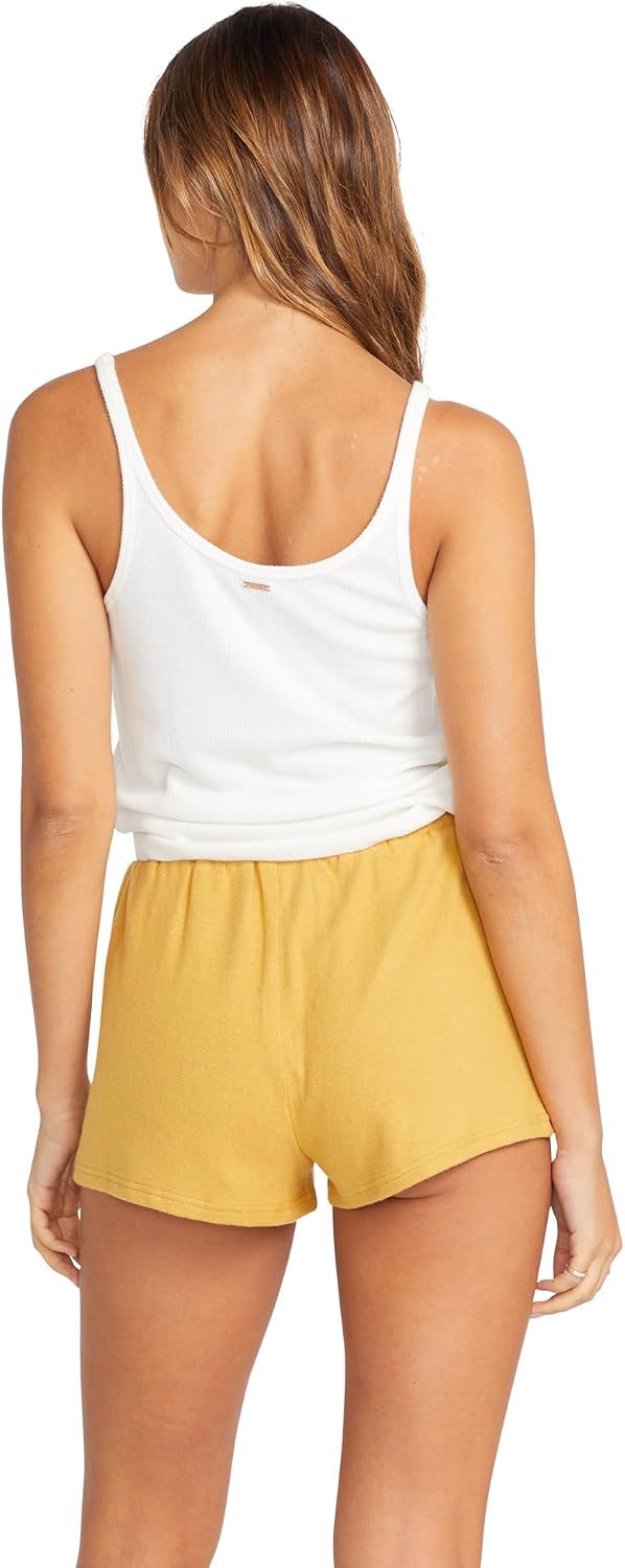 Volcom Women's Lived in Lounge Rib Fitted Tank Star White 1