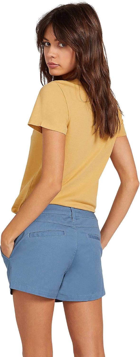 Volcom Women's Frochickie 3" Chino Short (Regular & Plus Size) Laguna Blue