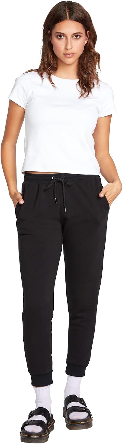 Volcom Women's Stone Stacked Slim Fit Jogger Pant Black