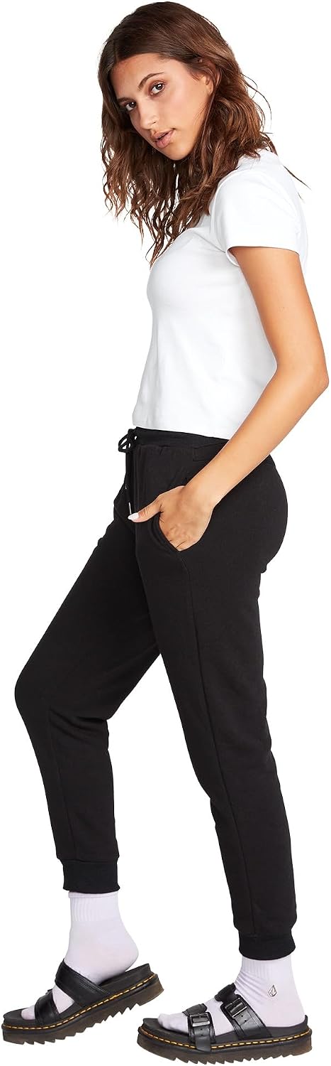 Volcom Women's Stone Stacked Slim Fit Jogger Pant Black