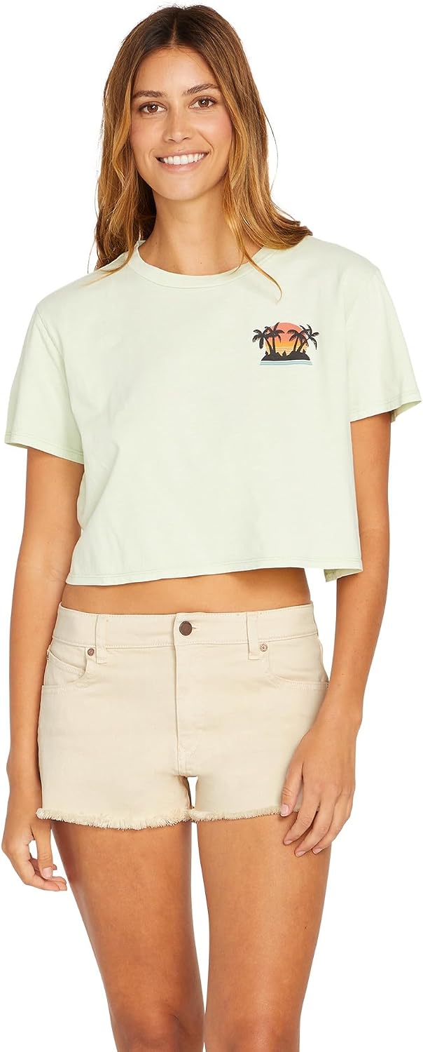 Volcom Women's Stoney Stretch Cut Off Denim Short Sand