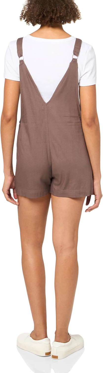 Volcom Women's Stone Strut Relaxed Fit Romper Jumper Slate Grey