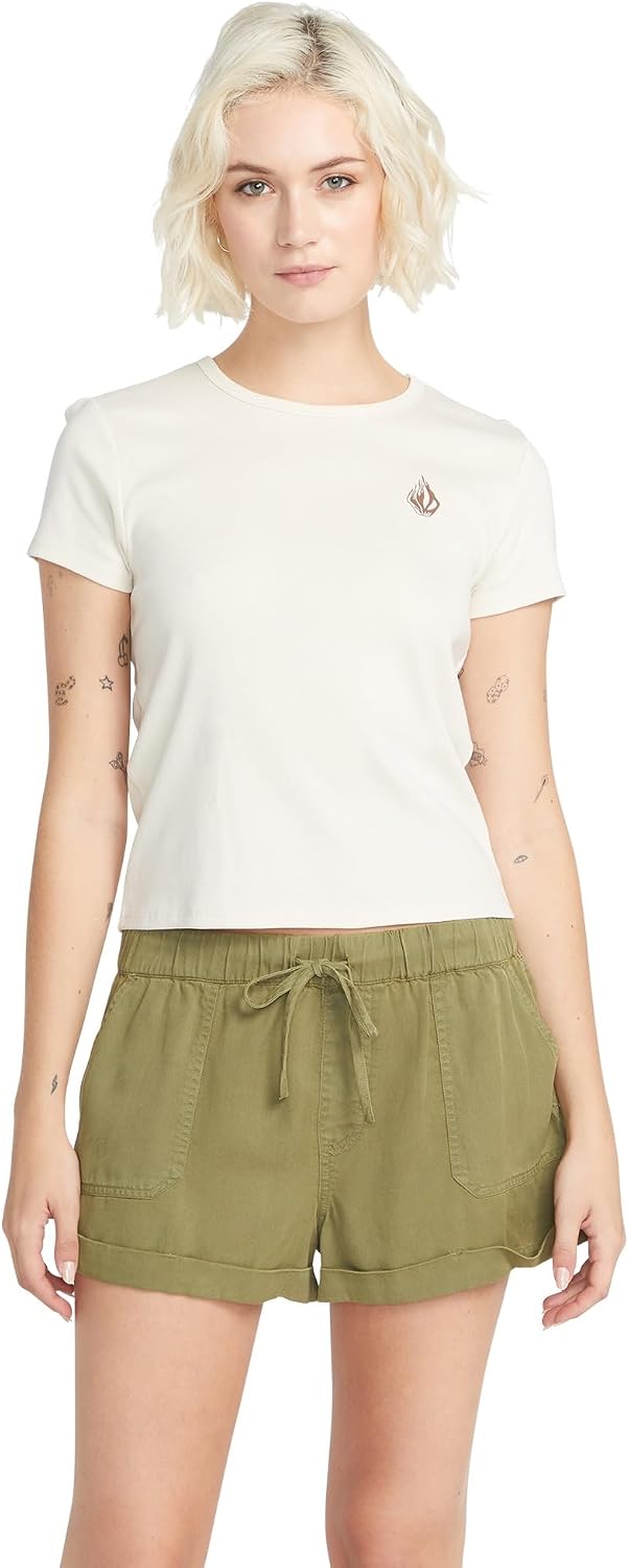 Volcom Women's Sunday Strut Elastic Waist Short Moss
