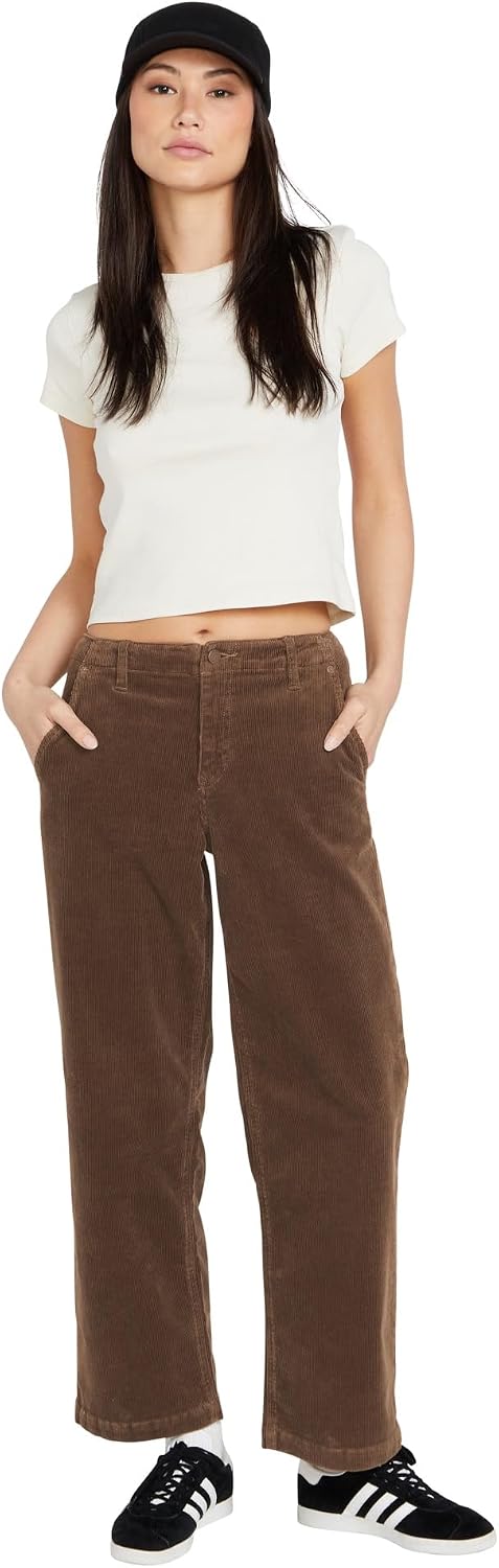 Volcom Women's 1991 Stone Low Rise Denim Jean Pant Chocolate
