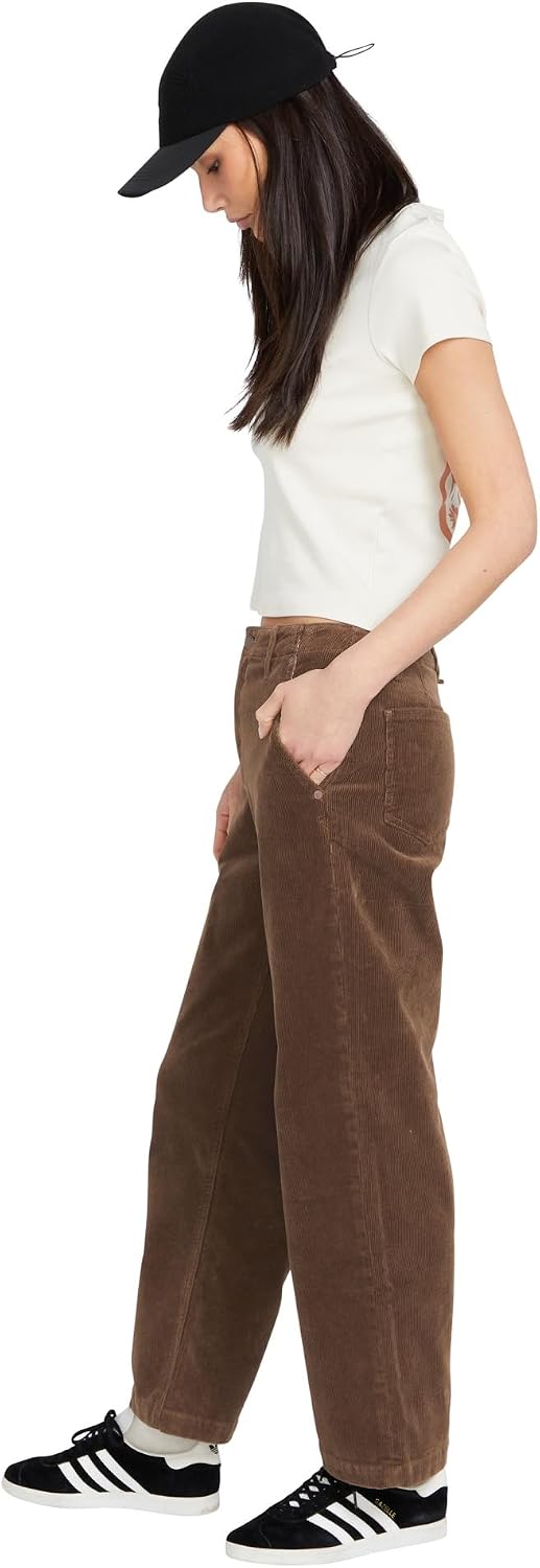 Volcom Women's 1991 Stone Low Rise Denim Jean Pant Chocolate
