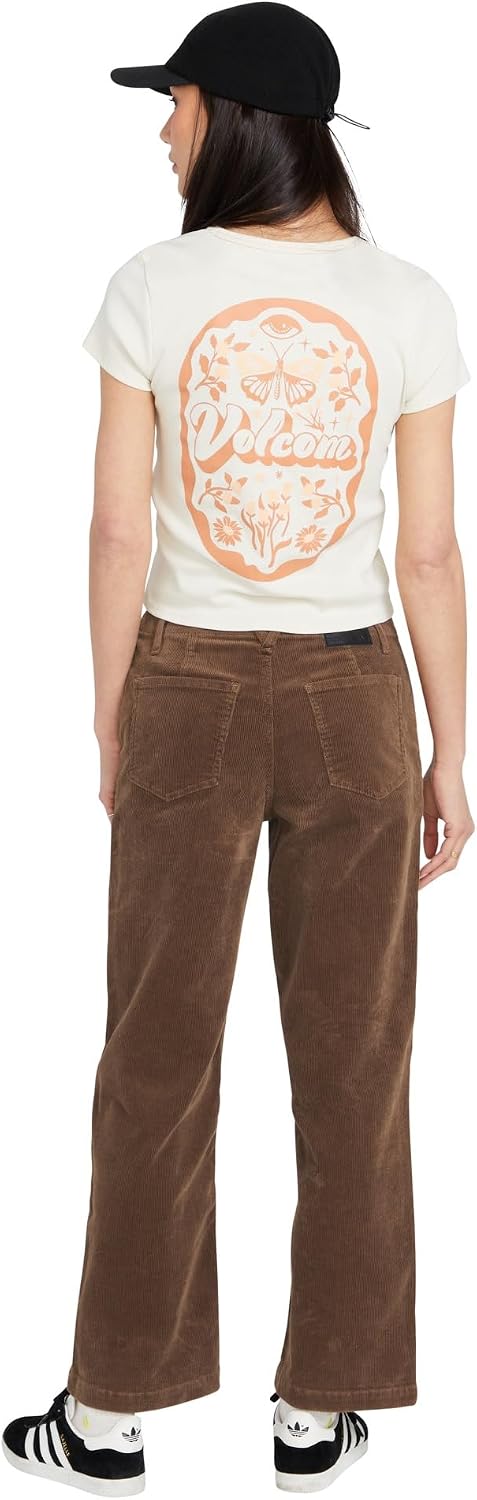 Volcom Women's 1991 Stone Low Rise Denim Jean Pant Chocolate