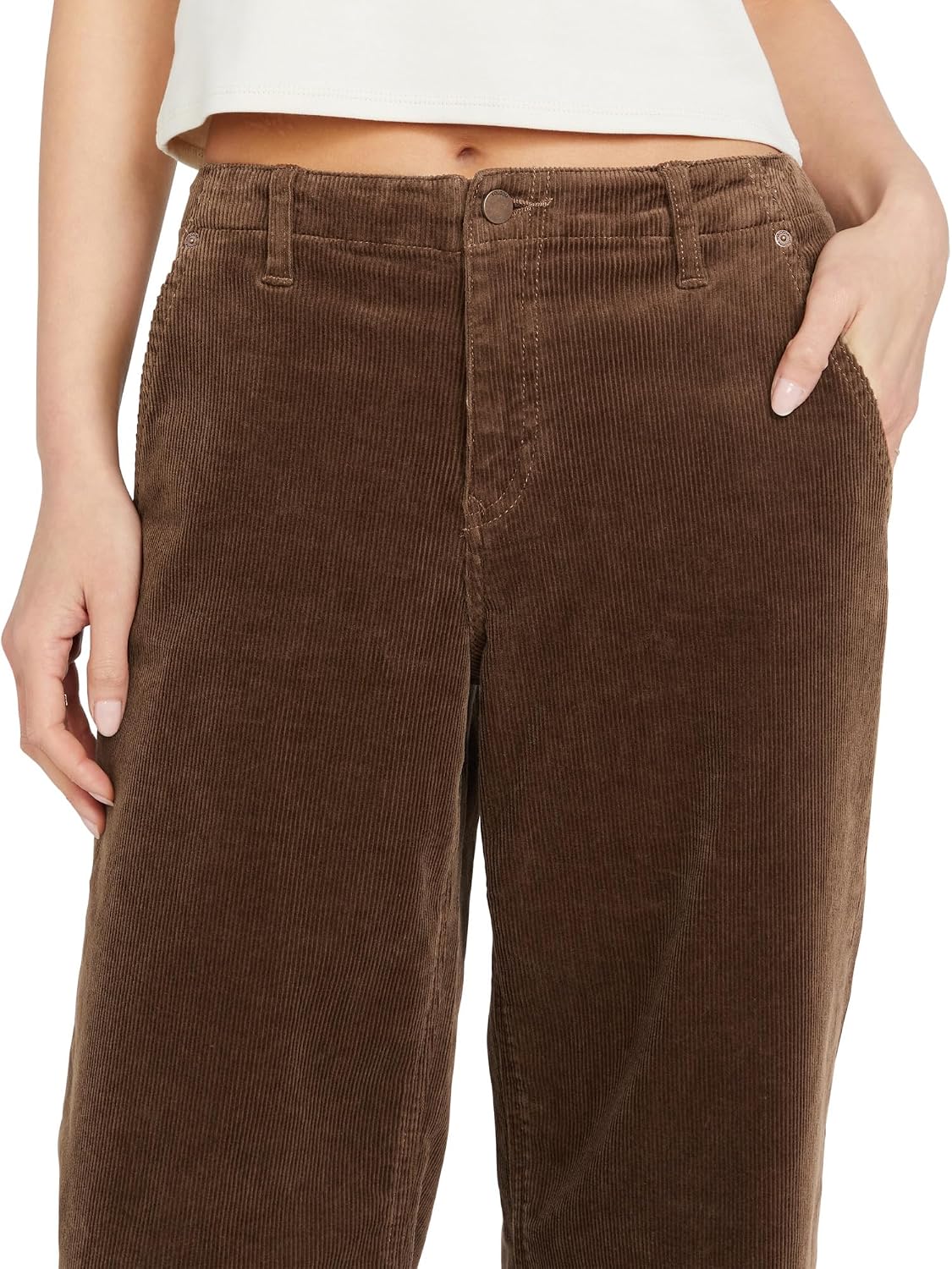 Volcom Women's 1991 Stone Low Rise Denim Jean Pant Chocolate