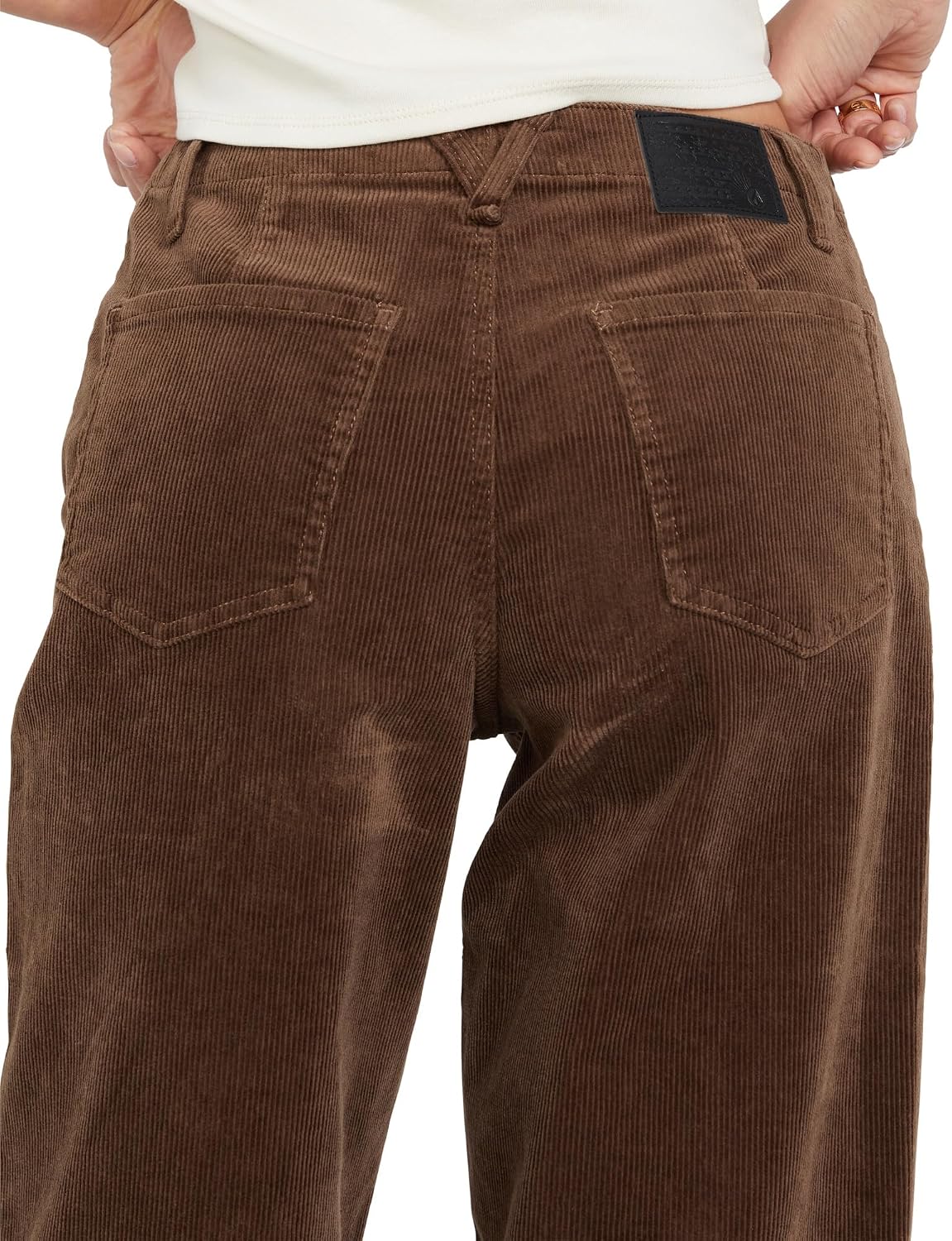 Volcom Women's 1991 Stone Low Rise Denim Jean Pant Chocolate