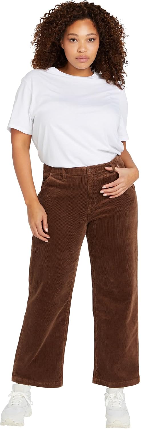 Volcom Women's 1991 Stone Low Rise Denim Jean Pant Chocolate