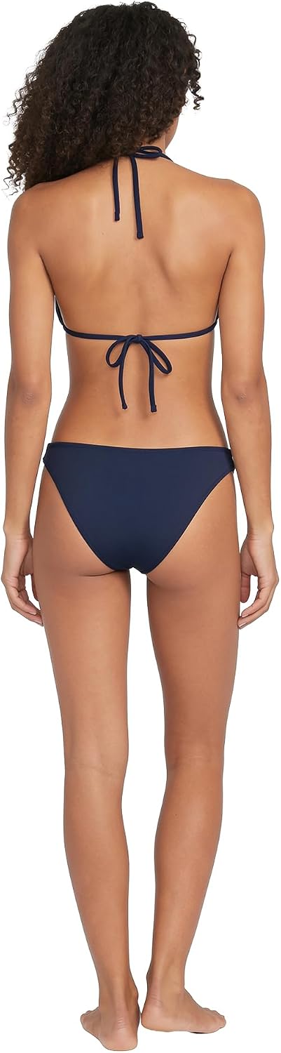 Volcom Women's Tri Bikini Top – Sustainable Slide-tri Swim Top with Adjustable Halter and Removable Cups Navy