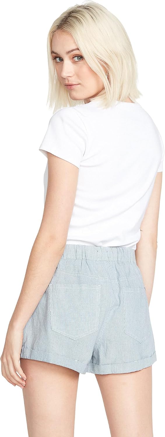 Volcom Women's Sunday Strut Elastic Waist Short Chambray