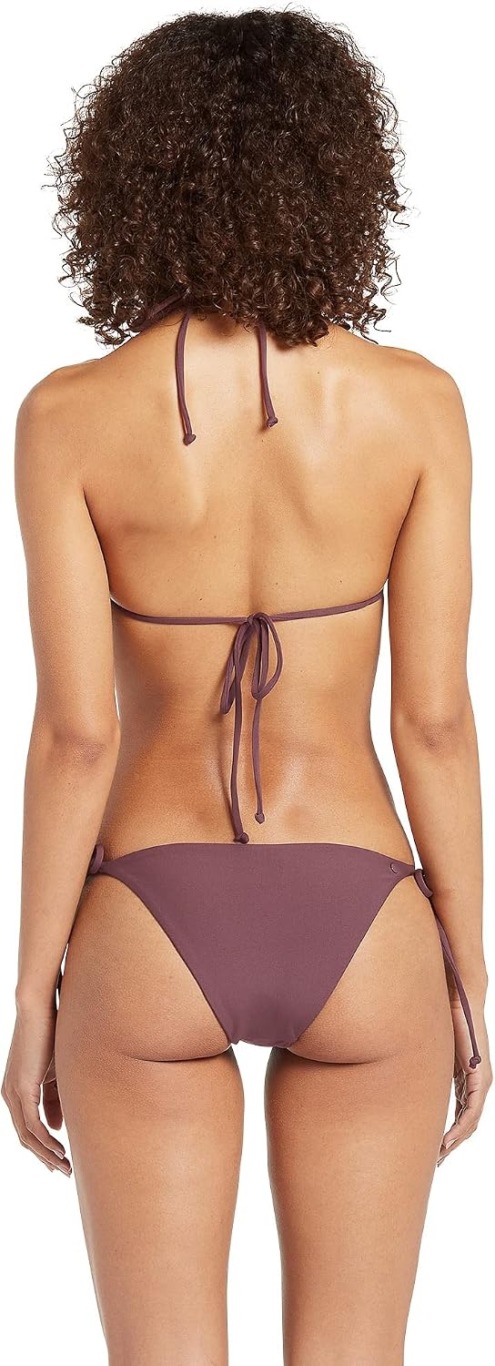 Volcom Women's Simply Solid V Beach Pant Bikini Bottom Eggplant