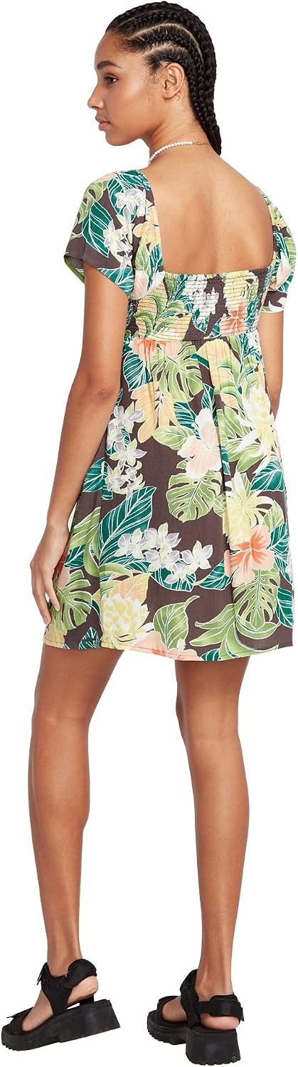 Volcom Women's Excapism Mini Dress Slate Grey